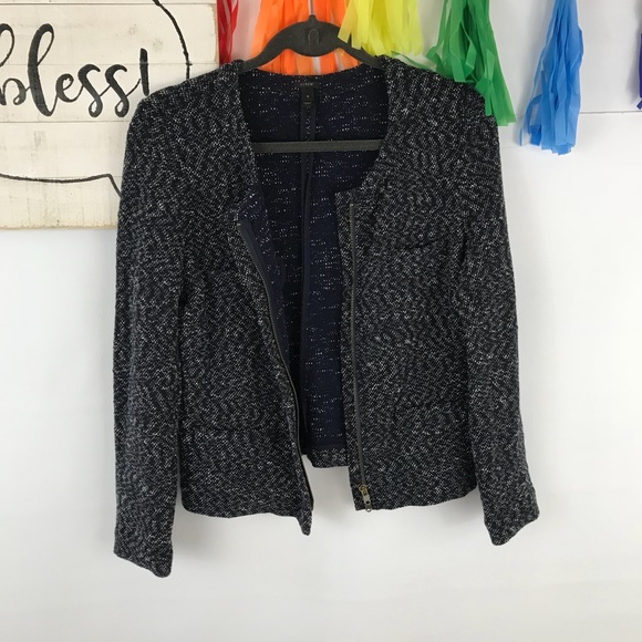 J.Crew Micro tweed jacket in Navy - Picture 4 of 5